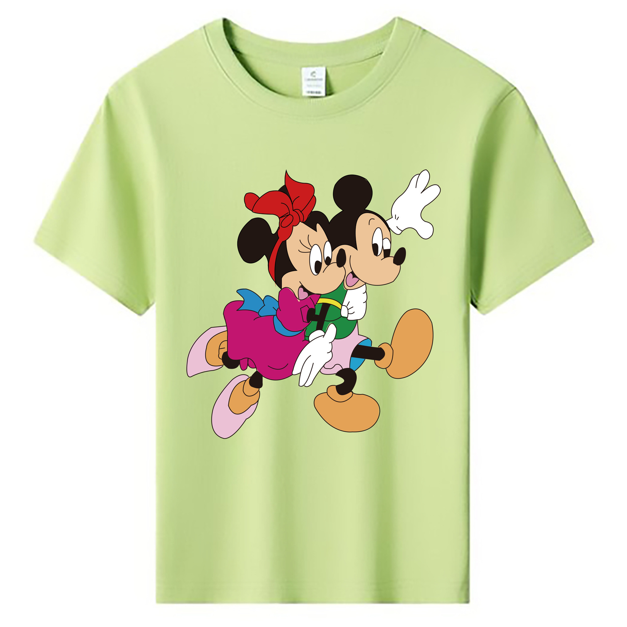 ミッキーマウス Mickey Mouse 綿100％キッズTシャツ（フロントプリント）